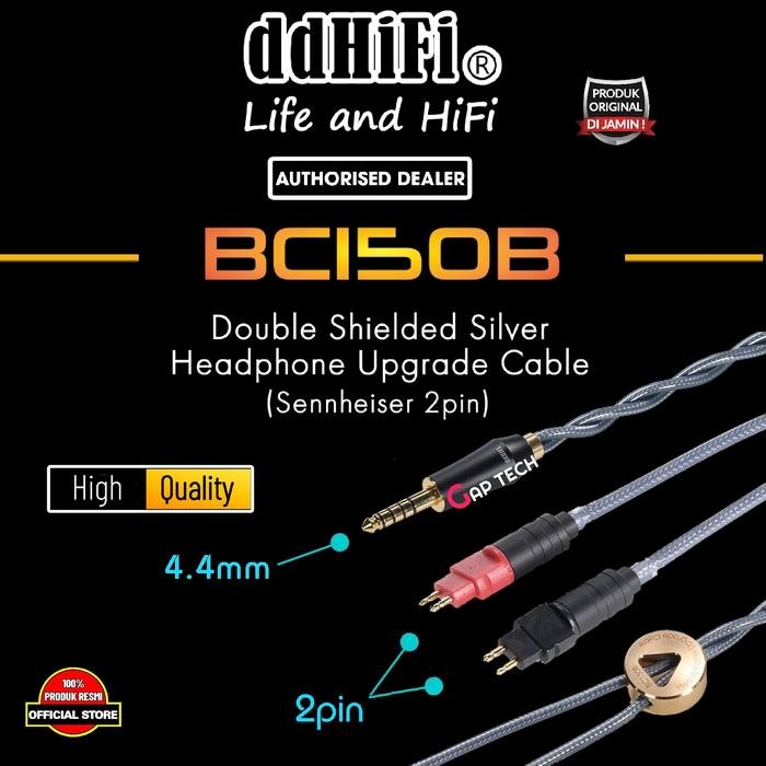 DD DDHIFI BC150B Double Shielded Silver Headphone Upgrade Cable Original - 2PIN SENNHEISER