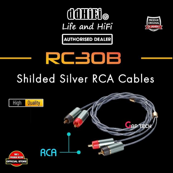 DD DDHIFI RC30A / RC40A / RC30B Shilded Silver RCA Analog Cables Original - RC30B