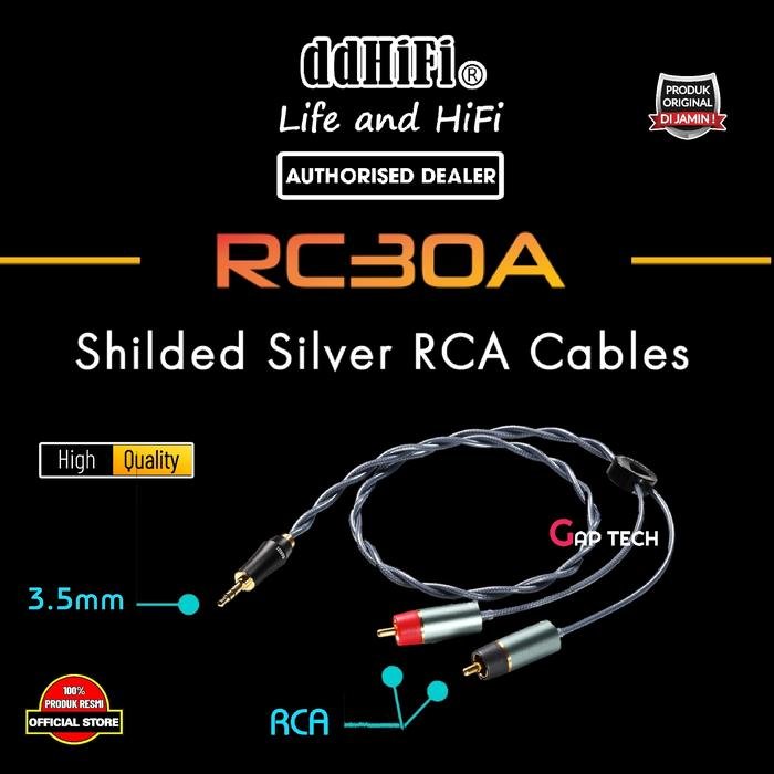 DD DDHIFI RC30A / RC40A / RC30B Shilded Silver RCA Analog Cables Original - RC30A