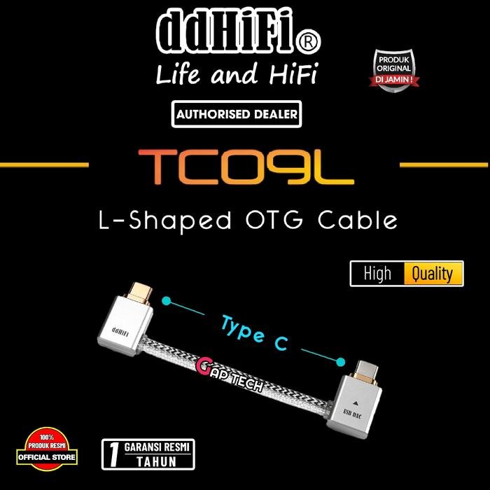 DD DDHIFI TC09L / TC 09L / TC 09 L / MFi09L / MFi 09L / MFi 09 L L-Shaped OTG Cable Original - TC09L
