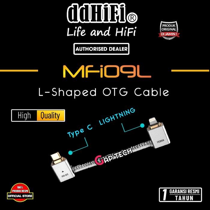 DD DDHIFI TC09L / TC 09L / TC 09 L / MFi09L / MFi 09L / MFi 09 L L-Shaped OTG Cable Original - MFi09L
