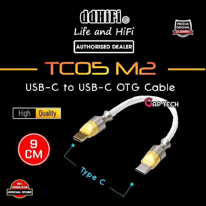 DD DDHIFI TC05 M2 / TC 05 M2 / TC05M2 USB C to USB C OTG Cable Original - 9cm