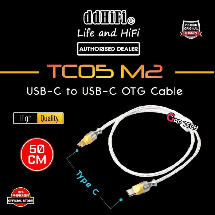 DD DDHIFI TC05 M2 / TC 05 M2 / TC05M2 USB C to USB C OTG Cable Original - 50cm