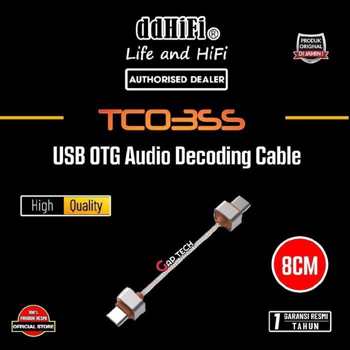 DDHIFI TC03SS / TC 03 SS / TC03SL / TC 03 SL / TC03LL / TC 03 LL USB C OTG Audio Decoding Cable Original - TC03SS