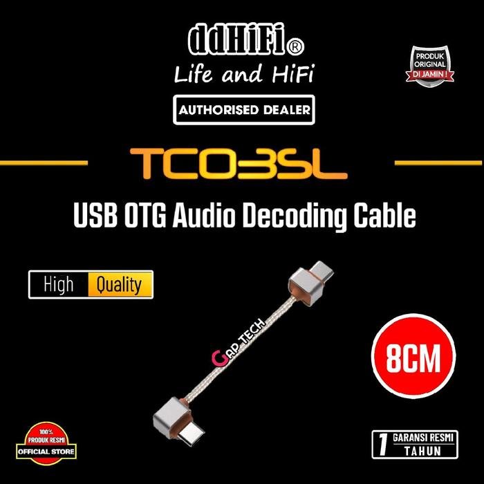 DDHIFI TC03SS / TC 03 SS / TC03SL / TC 03 SL / TC03LL / TC 03 LL USB C OTG Audio Decoding Cable Original - TC03SL