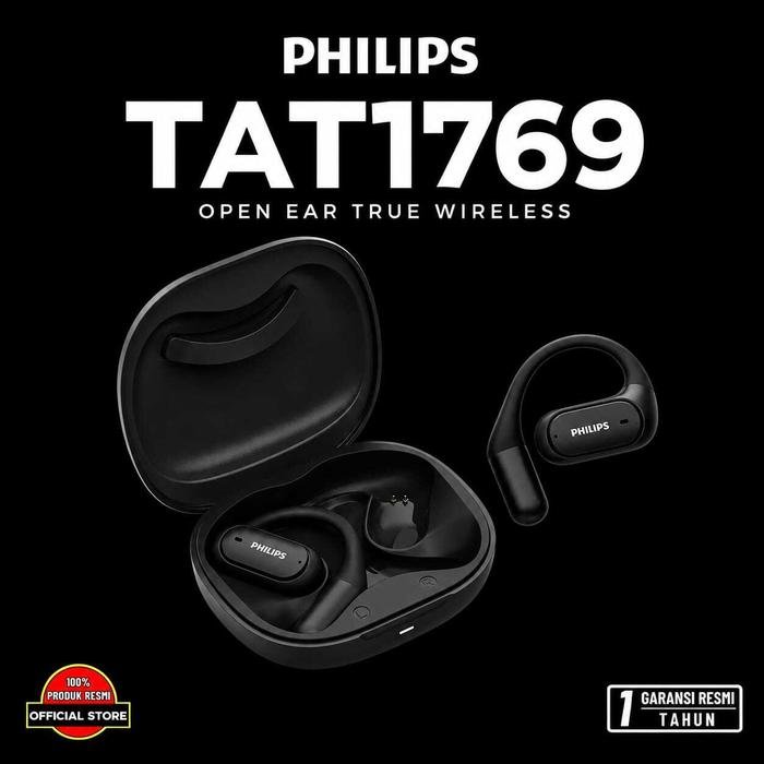 Philips TAT1769 Open Ear TWS Earphone Bluetooth Original - Black