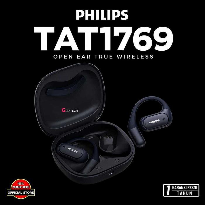 Philips TAT1769 Open Ear TWS Earphone Bluetooth Original - Blue