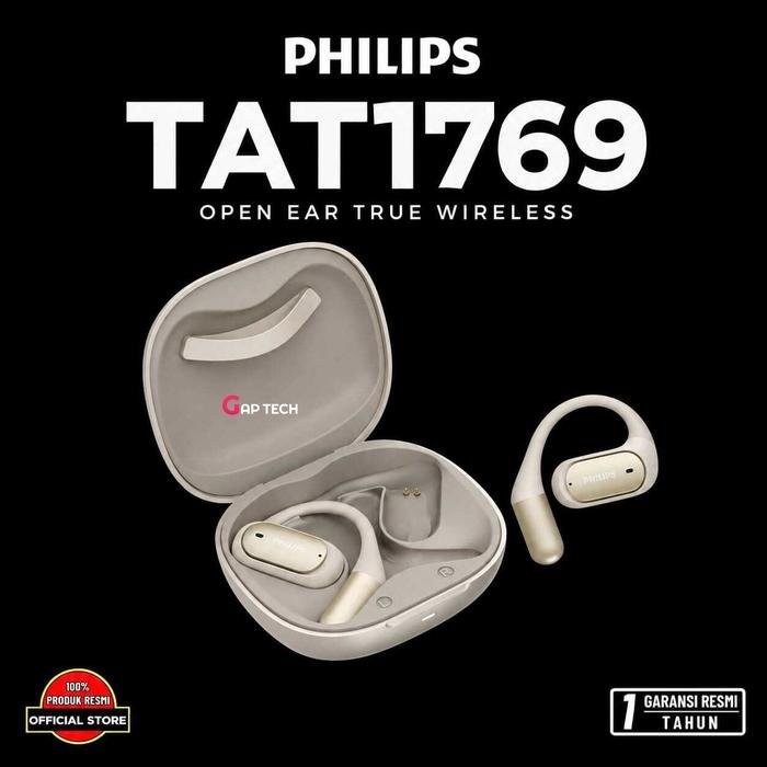 Philips TAT1769 Open Ear TWS Earphone Bluetooth Original - White
