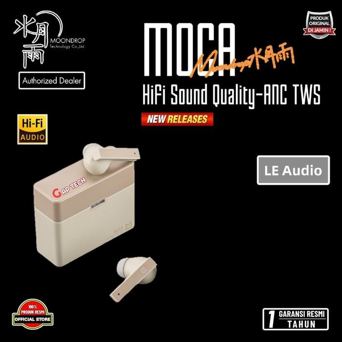 Moondrop Moca Hi-Fi ANC True Wireless Earbuds TWS Original - Cafe