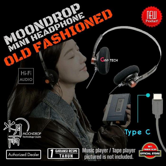 Moondrop Old Fashioned 40mm Large Dynamic Driver Open-Back Headphone Original - WITH TYPE C