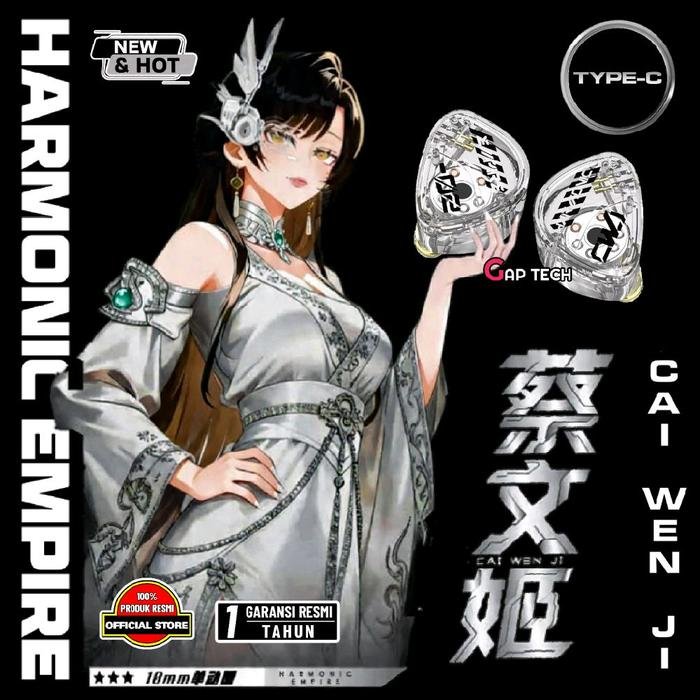 Tangzu Harmonic Empire / HE Cai Wenji 10mm Single Dynamic Driver In-Ear Monitors Earphone / IEM Original - TRANSPARANT TYPE-C