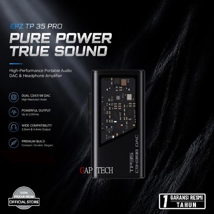 EPZ TP35 Pro CS43198 Portable DAC/AMP Dongle Original - Black