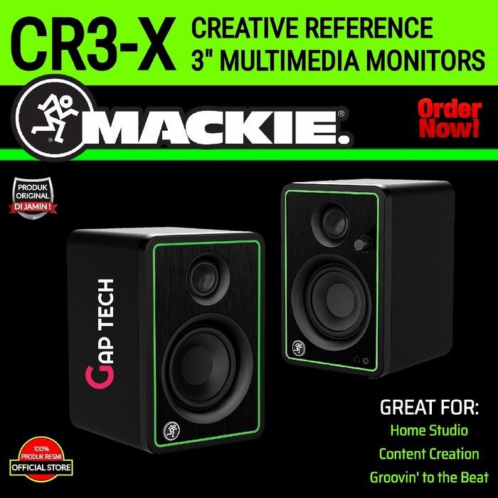 MACKIE CR3-X / CR3X / CR3 X Reference 3" Multimedia Monitors Speakers Original - Black