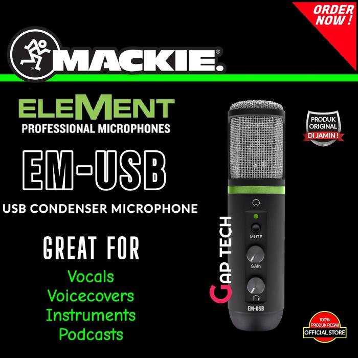 Mackie EM-USB / EM USB / EMUSB USB Condenser Microphone Original - EM-USB BLACK