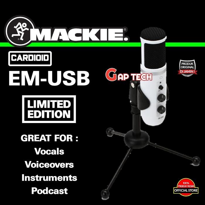 Mackie EM-USB / EM USB / EMUSB USB Condenser Microphone Original - EM-USB WHITE