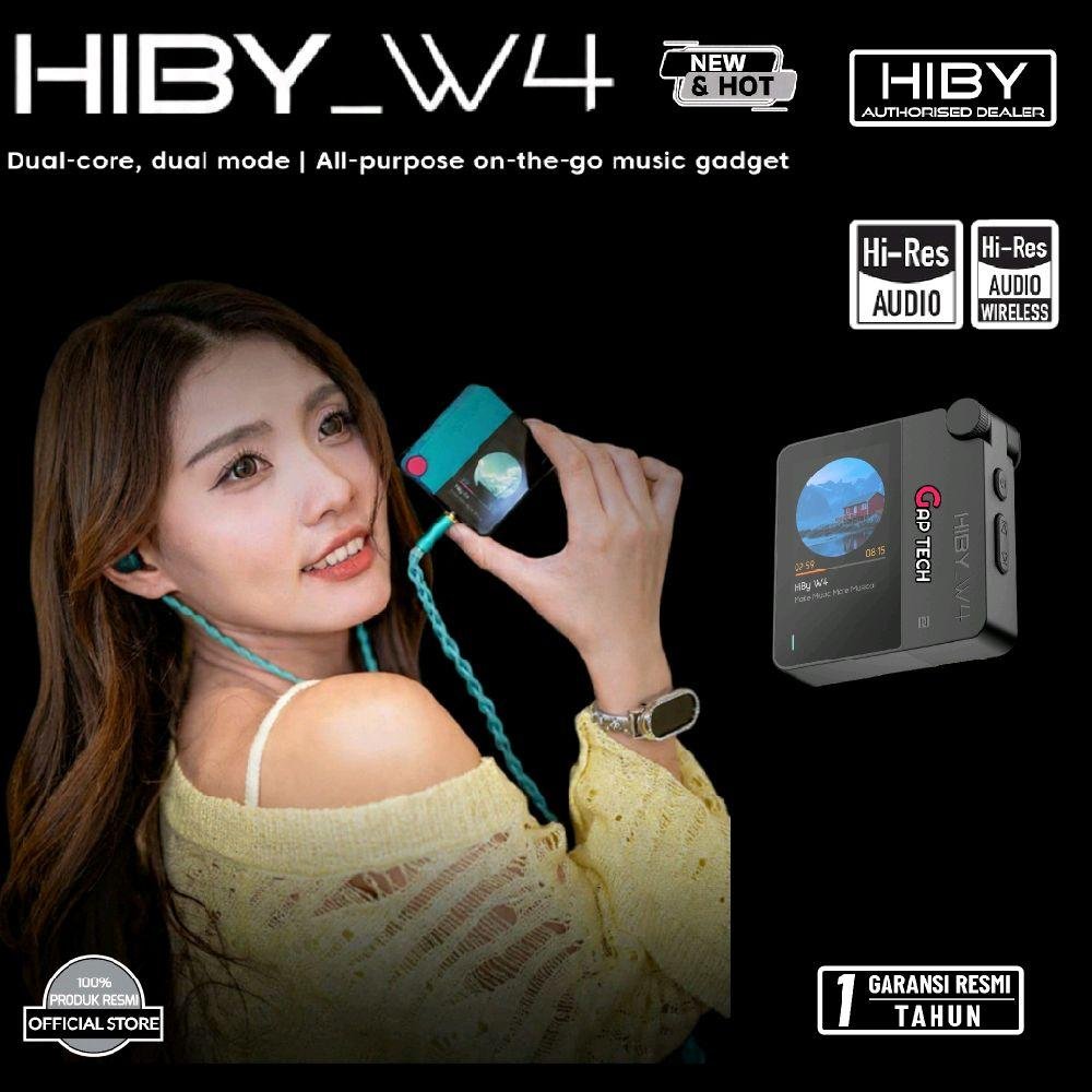 HiBy W4 / W 4 Portable Hi-Fi DAC Headphone Amplifier with Dual CS43198 DAC Amp Original - Black