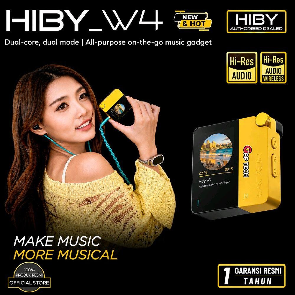 HiBy W4 / W 4 Portable Hi-Fi DAC Headphone Amplifier with Dual CS43198 DAC Amp Original - Yellow