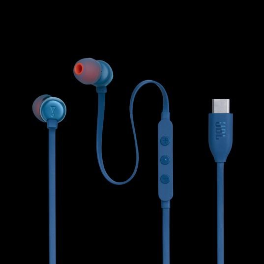JBL Tune 310C / Tune 310 C / Tune310C / T310C / T 310C / T310 C / T 310 C USB-C / Type C Wired Hi-Res In-Ear Headphones / Earphone Original - Blue