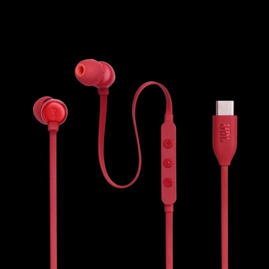 JBL Tune 310C / Tune 310 C / Tune310C / T310C / T 310C / T310 C / T 310 C USB-C / Type C Wired Hi-Res In-Ear Headphones / Earphone Original - Red