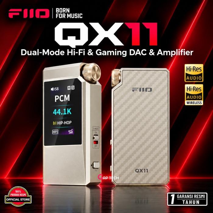 FiiO QX11 / QX 11 / QX-11 Dual-Mode Hi-Fi & Gaming DAC & Amplifier Original - VINTAGE GOLD