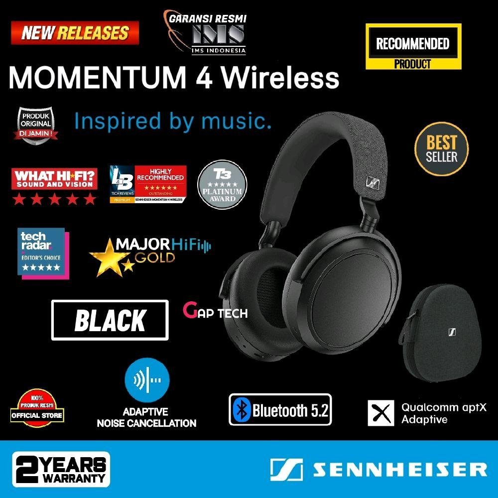 Sennheiser Momentum 4 Wireless Adaptive Noise Cancellation Headphone Original - BLACK