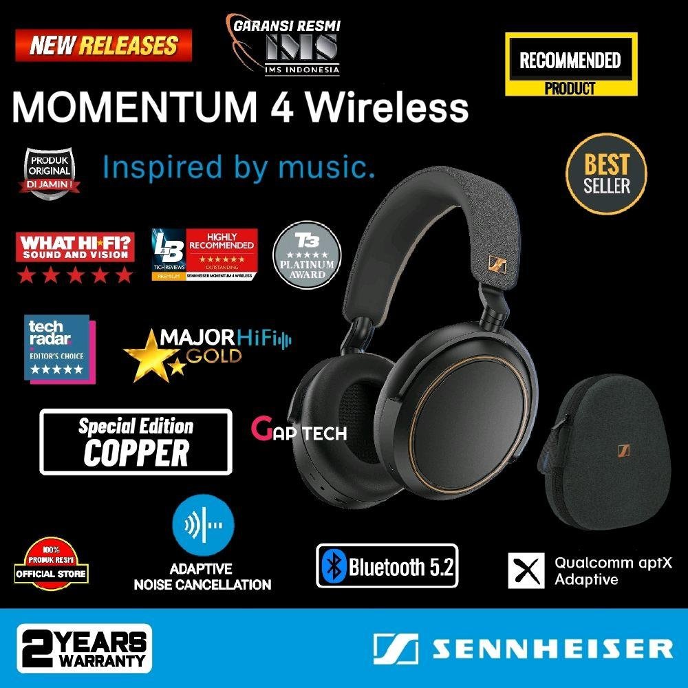 Sennheiser Momentum 4 Wireless Adaptive Noise Cancellation Headphone Original - SE - COPPER