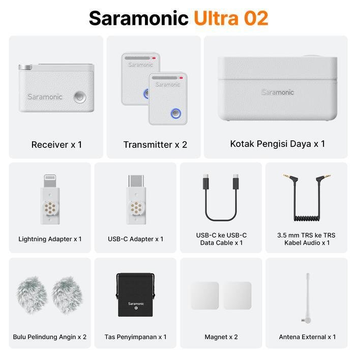 Saramonic Ultra Ultimate 2-Channel Wireless Clip On Microphone System with Timecode Noise Canceling Original - Saramonic Ultra 02