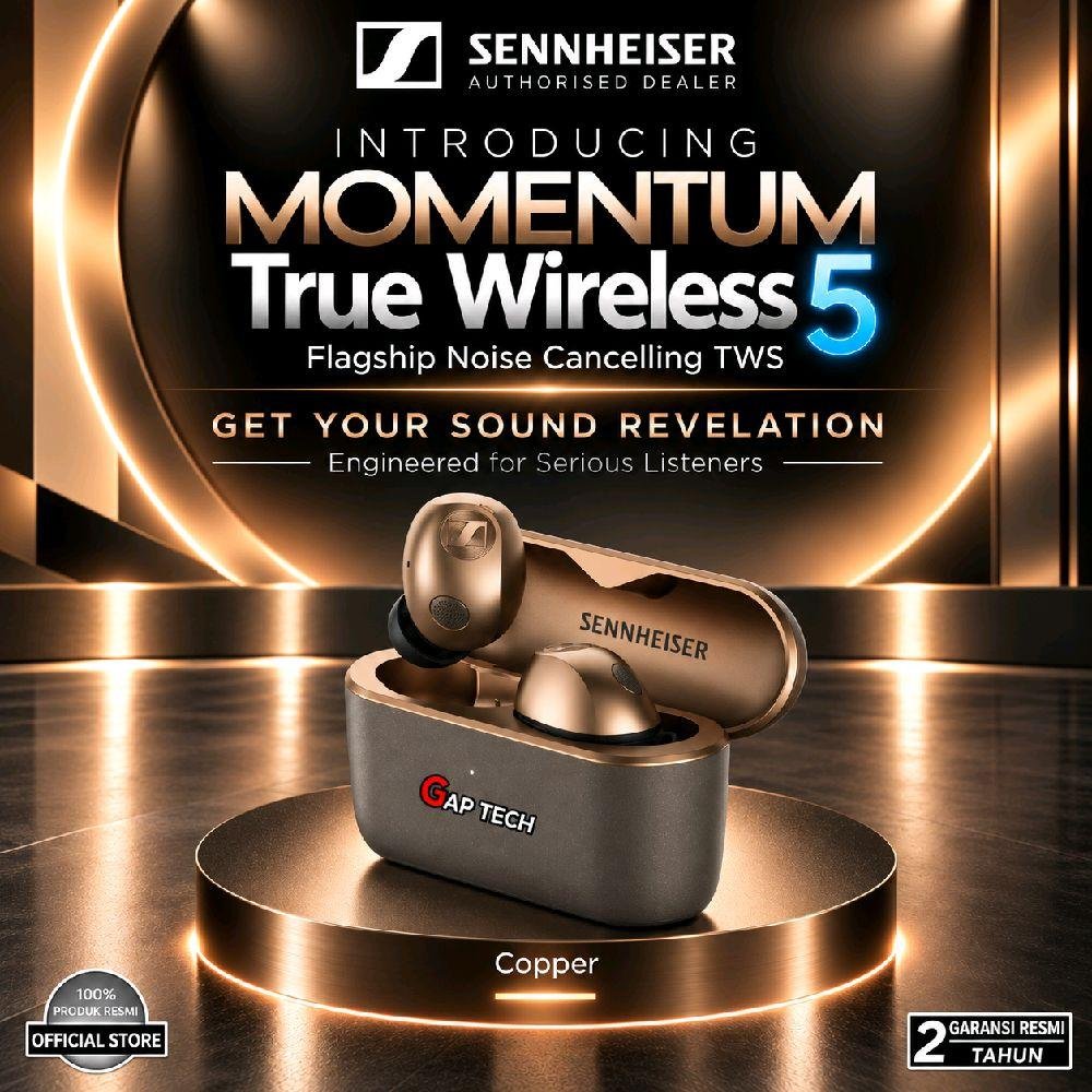 Sennheiser MOMENTUM True Wireless 5 Flagship Noise Cancelling True Wireless Earbuds / TWS Original - COPPER